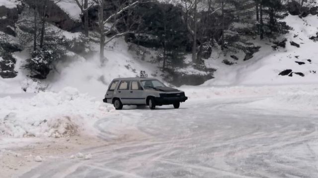 My Toyota Tercel 4wd Lapping On Frozen Lake