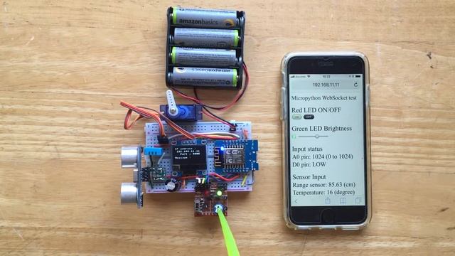 WebSocket test on the ESP8266 board by MicroPython смотреть онлайн