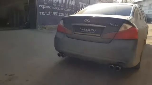 Тюнинг выхлопной системы Infiniti M35x. В конце поедет. смотреть онлайн
