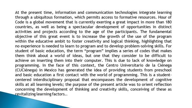 Hour of Code and its Cultural Educative Impact on Preschool, Basic Education and Middle School IJET смотреть онлайн
