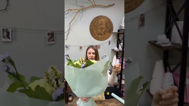 Букет из французской розы лимонад/ Полное видео сборки, уже на канале #flower #shorts