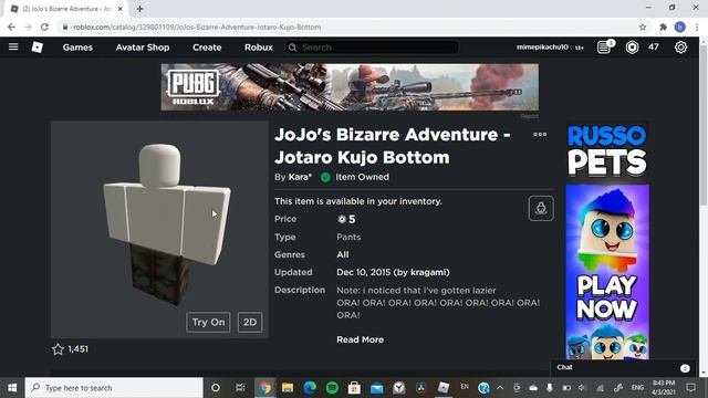 How to make Jotaro Kujo in Roblox (With Stand [Star Platinum])! смотреть онлайн