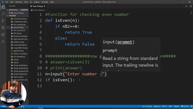 How to use functions in our Program | Even number | Prime Number | Python Tutorial #36 смотреть онлайн
