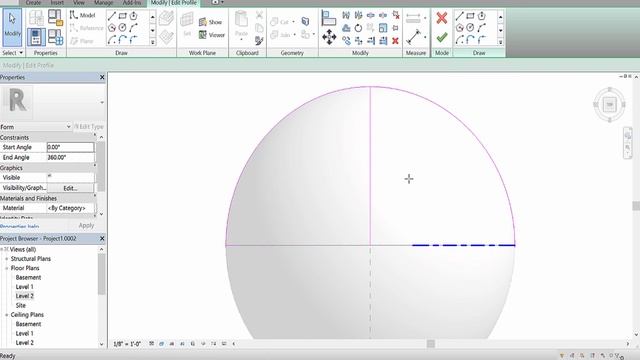 Autodesk Revit 2017 - How to Create a Glass Dome Roof смотреть онлайн