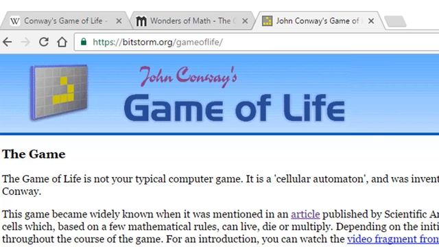A brief overview of John H. Conway Game of Life Cellular Automata and how to play online and offlin смотреть онлайн