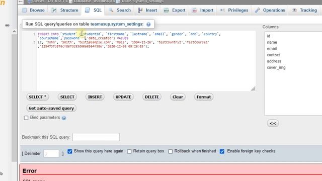 #1064-You have an error in your SQL syntax;check the manual that corresponds to your MariaDB server смотреть онлайн