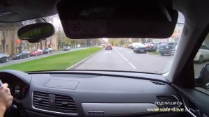 Вождение поворот на право 90 градусов регулируемые перекрёстки