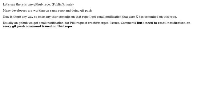 How to get email notification for every git push issued on any github hosted repo? смотреть онлайн