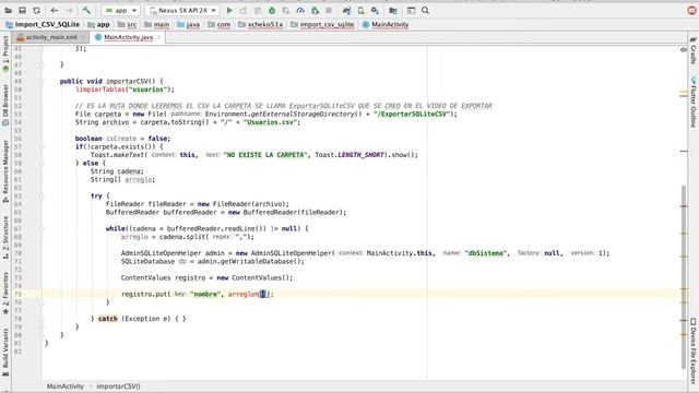 Importar registros de archivo CSV a SQLite Android Studio смотреть онлайн