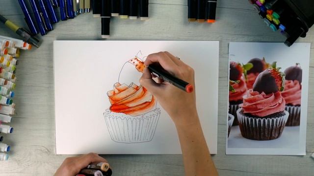 Урок по рисованию. Рисование для начинающих. Скетчинг маркерами.