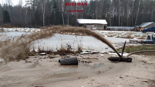 Землесос, очистка водоема, дноуглубление, добыча, фрезерный с измельчителем. Botsman PA. Dredger