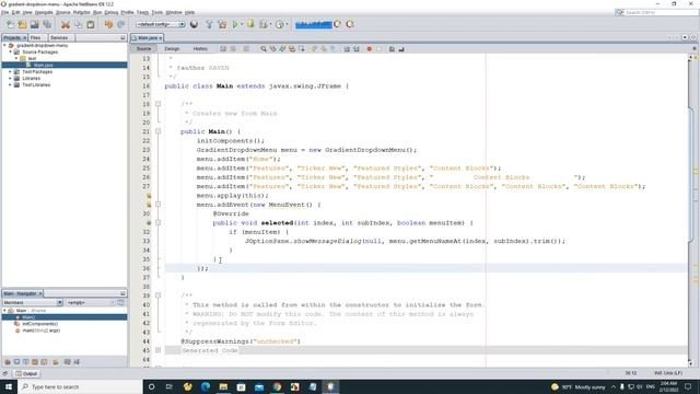 Java Swing - Gradient Dropdown Menu смотреть онлайн