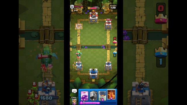 CLASH ROYALE А ТАК ХОТЕЛОСЬ ТРИ КОРОНЫ, БОЙ 7 НА 8 АРЕНУ И СЧАСТЬЯ ВАМ В ИГРЕ КЛЕШ РОЯЛЬ. смотреть онлайн