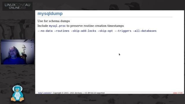 "MySQL for System Administrators" - der.hans (LCA 2021 Online) смотреть онлайн