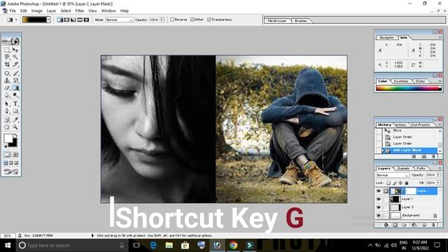 How to blend two images How to combine two images in photoshop 7.0 best blending tool in hindi urd смотреть онлайн
