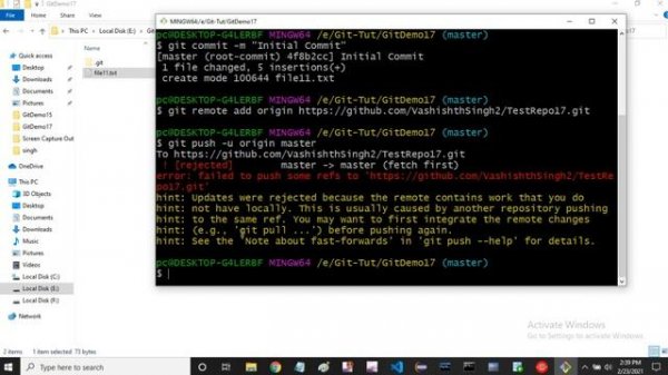 git: Updates were rejected because the remote contains work that you do not have locally | part 26