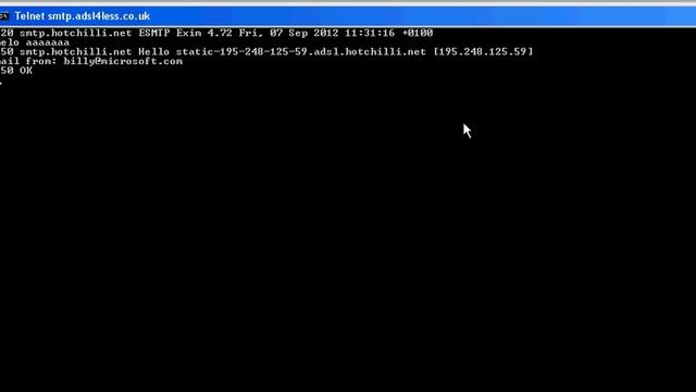 How to test an SMTP server - Send email from command prompt смотреть онлайн