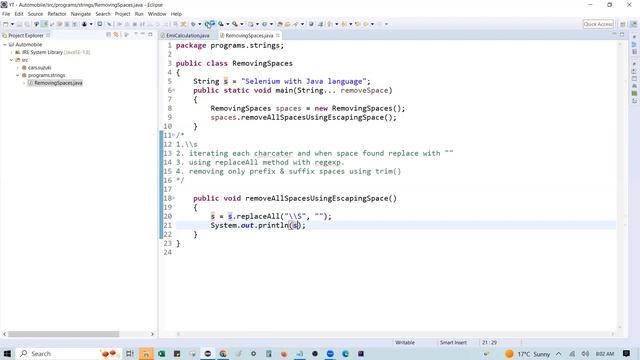 Java - Multiple approaches to remove spaces from given String смотреть онлайн