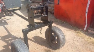 Тележка к мотоблоку для перевозки бревна.
