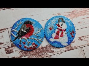 33. Снежный талисман от ТМ Радуга бисера. Готовая работа.