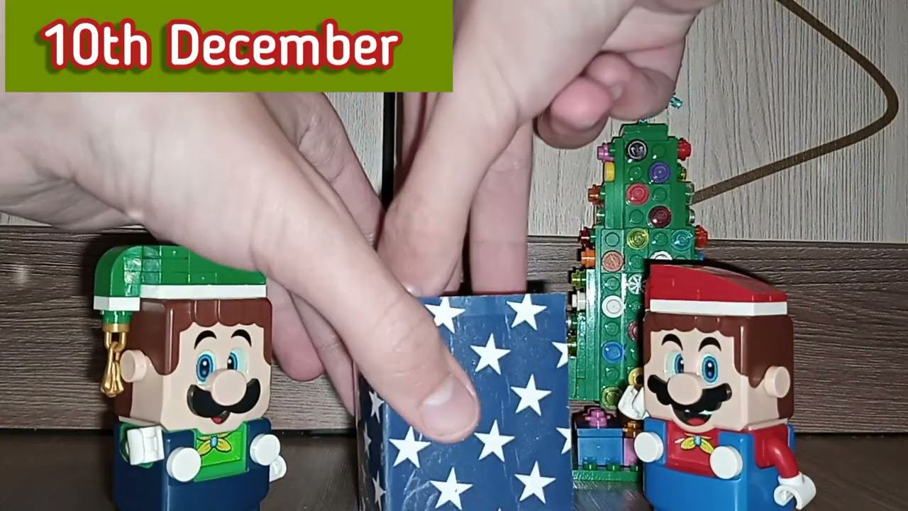 My Christmas & New Year Advent Calendar mini surprises by Lego Super Mario & Luigi. Day 10 #shorts смотреть онлайн