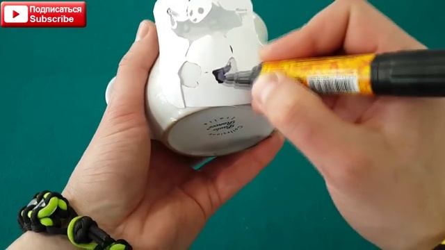 ☆Как нанести РИСУНОК или ЛОГОТИП на кружку с помощью МАРКЕРА в домашних условиях. смотреть онлайн