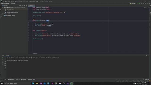 Dear PyGui 0.6.x: 1 Callbacks смотреть онлайн