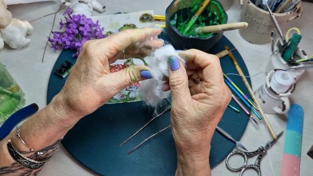 МК по ватной композиции "Лягушкино танго" часть 1 Сложность 8 смотреть онлайн