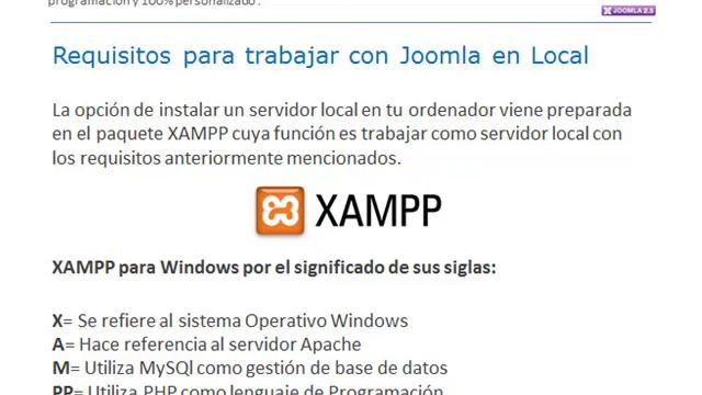 Curso Joomla (parte 1) - Introducción Joomla 2.5 e instalacion XAMPP смотреть онлайн