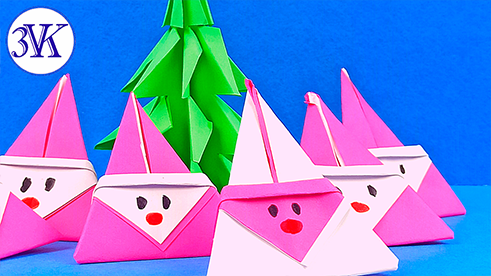 КАК СДЕЛАТЬ ДЕДА МОРОЗА ИЗ БУМАГИ? (3VK YT) смотреть онлайн