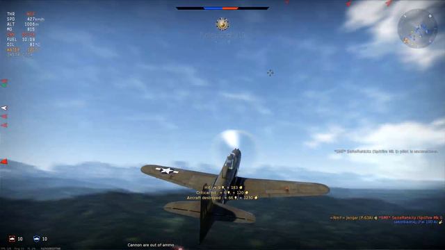 War Thunder Arcade: P-63-5 Kingcobra [part two] смотреть онлайн