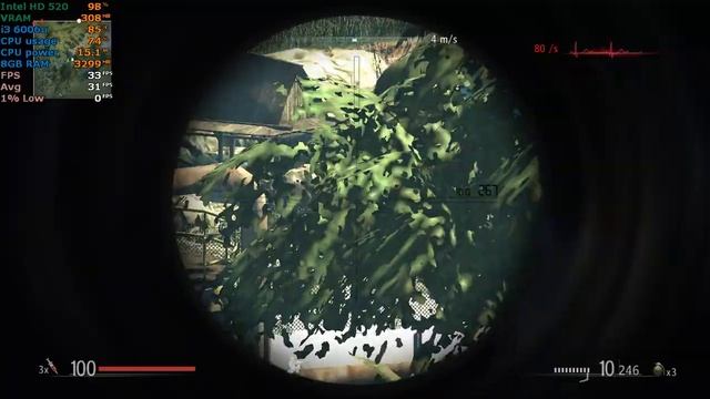 Sniper: Ghost Warrior - Intel HD 520 - I3 6006u - 8GB Ram смотреть онлайн