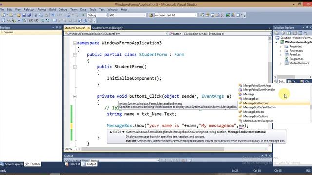 MessageBox in C# | Windows Forms Application | Urdu / Hindi tutorial смотреть онлайн