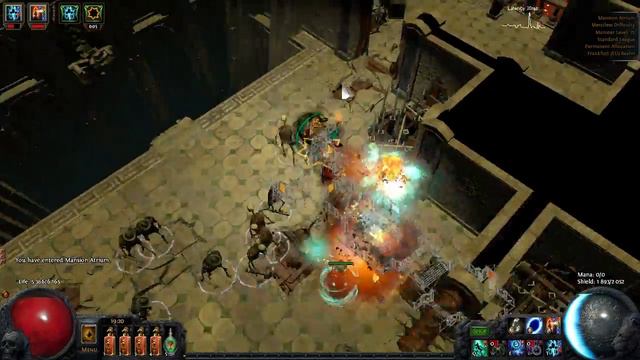 Path Of Exile 2.3 - Endgame Labirynth with my Dual Flame Totem Build смотреть онлайн