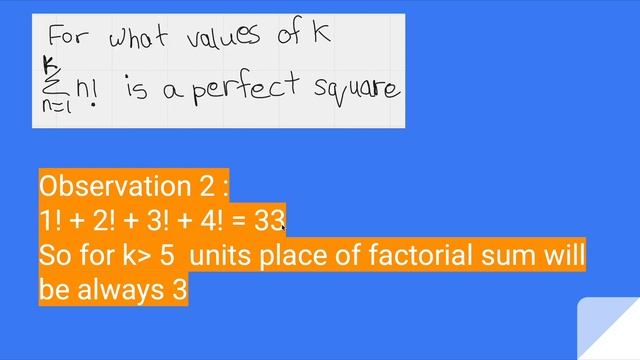 Can factorial sum be a perfect square ? смотреть онлайн