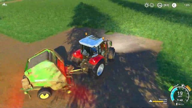 Farming Simulator 2019. God's Country. The bales of straw, cleaning the grain. #21 смотреть онлайн