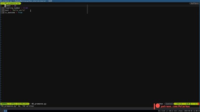 Python 3 - Proměnné #5 смотреть онлайн