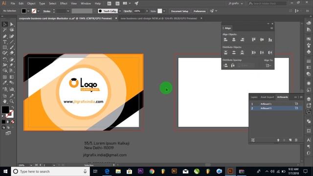 Professional New Business card design illustrator-Jit Grafix | Online Creative visiting card latest смотреть онлайн