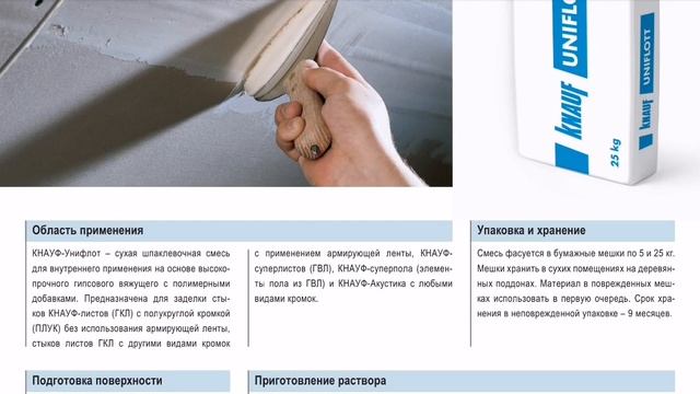 Практика работы с УНИФЛОТОМ. 20 лет практики. Шпаклёвка для заделки швов гипсокартона. смотреть онлайн