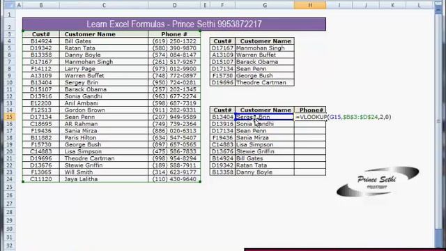 Vlookup - Part 3 (Absolute, Relative, Mixed Reference) -(Excel Function with Prince) смотреть онлайн