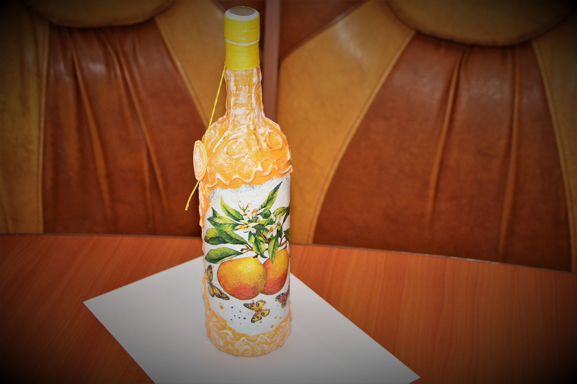 Декор бутылки. Красивая бутылка в подарок.