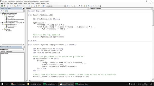 Excel VBA Introduction Part 58.30 - SQL for Excel Files - Updating Existing Data смотреть онлайн