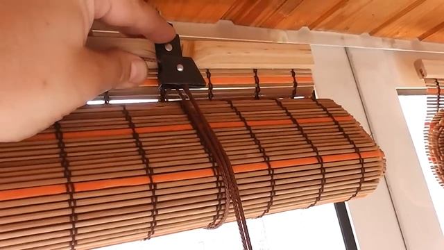 Рулонная штора бамбук, установка, 2 смотреть онлайн