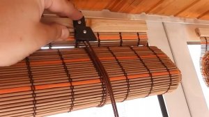 Рулонная штора бамбук, установка, 2