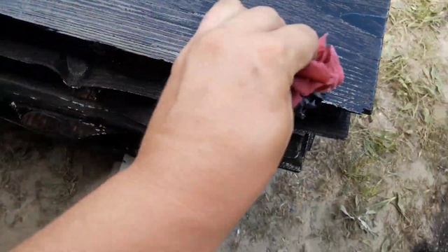 Обжиг доски. Пропитка маслом. смотреть онлайн