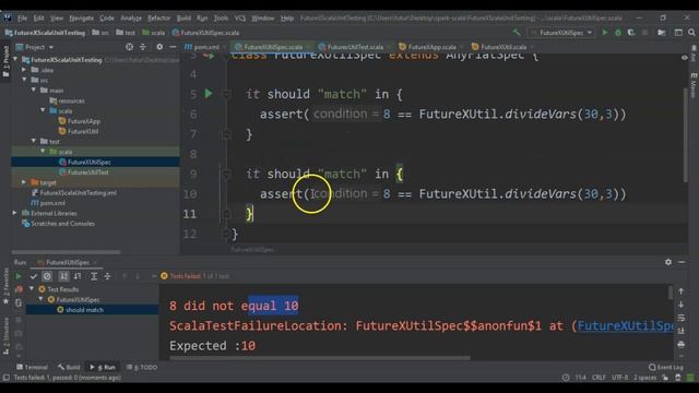 Spark Scala Unit Testing using ScalaTest JUnit on IntelliJ using Maven - Scala Test Tutorial смотреть онлайн