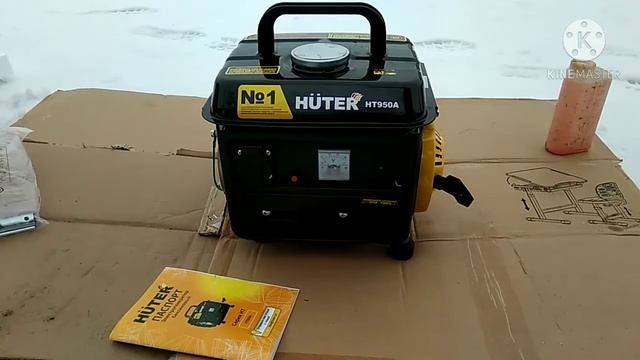 Распаковка - Бензиновый генератор Huter HT950A (64/1/1) смотреть онлайн