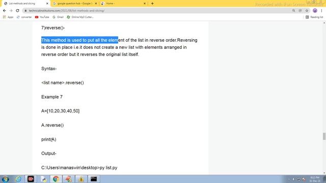 List methods in Python with detailed example.Python class-30 (Part-2) смотреть онлайн