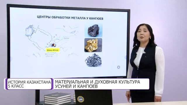 История Казахстана. 5 класс. Материальная и духовная культура усуней и кангюев /17.03.2021/ смотреть онлайн