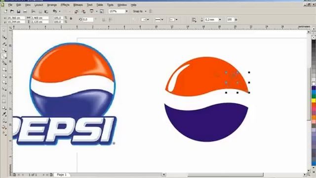 Pepsi Logo in CorelDRAW X4 смотреть онлайн